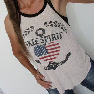 American Rebel Tank Top Size XL Free Spirit Flag Patriotic